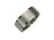 Stainless Steel Spanish Lord s Prayer 8mm Band Ring Men Size 8