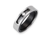 Men s 5.1mm Dual Layer Stainless Steel CZ Forever Love Twistable Band Ring Men Sizes 7 10