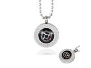 Silver Tone Large Direction of Love Compass Stainless Steel Pendant Necklace 18