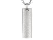 Stainless Steel English Lord s Prayer and Cross Bar Large Pendant Necklace 24