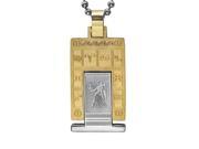 Zodiac Sign Silver Gold Tone Rectangle Stainless Steel Necklace Virgo 24