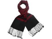 Dahlia Men s 100% Wool Scarf Classy Checker and Striped Block Red