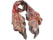 Vibrant Butterflies Leopard Print Square Scarf Shawl Pink