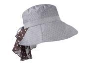 Swiss Dot Soft Edge Polka Dot Neck Protected Foldable Bucket Sun Hat Lavender