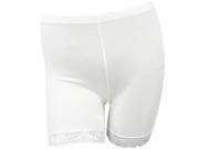 Feminine Lace Edge Modal Elastic Safety Shorts White