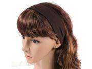 Simple Solid Color Stretch Headband Brown