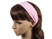 Simple Solid Color Stretch Headband Pink