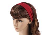 Simple Solid Color Stretch Headband Red