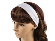 Simple Solid Color Stretch Headband White