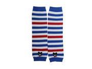Patriotic Red White and Blue Stripes with Bear Kids Cotton Blend Leg Warmer St