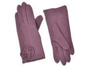 Dahlia Women s Faux Pearl Accented Flower Wool Blend Dress Gloves Puce Pink