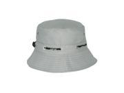 Solid Color Sun Bucket Hat with Adjustable Cord Gray