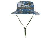 Military Camouflage Boonie Bucket Hat Blue