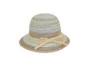 Colorful Striped Braid Bow Bucket Hat Yellow