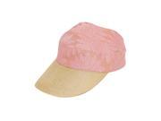 Fancy Lace Covered Visor Cap with Ribbon Tie Pink