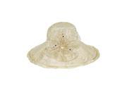 Swirl Chiffon Flower Sun Hat Cream