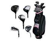 Wilson Ladies Luxe Full Set RH 10 Clubs 1 Cart Bag Purple Gray NEW