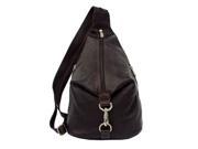 Piel Leather Three Zip Hobo Sling Backpack