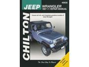 Chilton Total Car Care Fits Jeep Wrangler 1987-2011 Repair Manual (Chilton’s Tot Chilton Total Car Care Fits Jeep Wrangler 1987-2011 Repair Manual (Chilton’s Tot