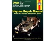 Jeep Cj 1949 Thru 1986 All Models Haynes Repair Manual