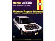 Honda Accord 1990 Thru 1993 All Models Haynes Repair Manual