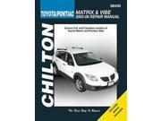 Chilton Fits Toyota Matrix Fits Pontiac Vibe 2003 thru 2008 Repair Manual 68