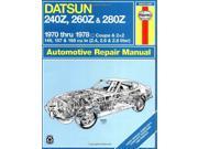 Haynes Datsun 240Z 260Z and 280Z Manual 1970 1978 Haynes Repair Manuals