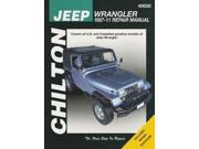 Chilton Total Car Care Fits Jeep Wrangler 1987 2011 Repair Manual Chilton s Tot