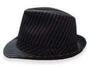 Godfather Pinstripe Fedora Hat Black