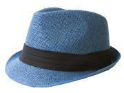 The Hatter Co. Tweed Classic Cuban Style Fedora Fashion Cap Hat Navy