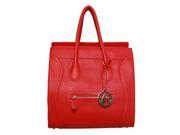 Womens Designer Poitiers Tote Structured Shoulder Handbag Red