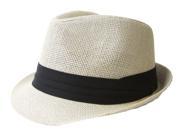 The Hatter Co. Tweed Classic Cuban Style Fedora Fashion Cap Hat Ivory