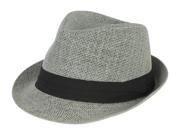 The Hatter Co. Tweed Classic Cuban Style Fedora Fashion Cap Hat Grey