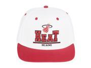 NBA Adidas Miami Heat White Red Black Flat Bill Snapback Hat Cap Cotton