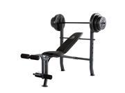 Marcy Diamond Midwidth Bench with 100-pound Weight Set