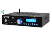 Pyle PDA5BU Bluetooth Stereo Amplifier Receiver, AM/FM Radio, USB Flash Reader, AM/FM Radio, Aux (3.5mm) Input, LCD Display, 200 Watt