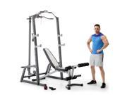 Marcy Home Gym Fitness Deluxe Cage System Machine with Weight Lifting Bench. row 13