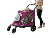 Pet Gear Expedition No-Zip Dog Cat Stroller, Boysenberry