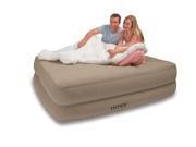INTEX Queen Memory Foam Top Raised Airbed Air Mattress Bed with Pump