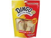 Dingo Bone Medium White 4 PACK Value Bag 10 oz