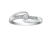 Beautiful Open Shank Diamond Promise Ring 10k White Gold