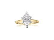 1ct Marquise Diamond Engagement Ring Yellow Gold