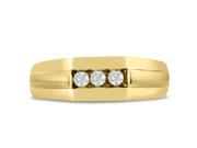 Men s 1 4ct Diamond Ring In 14K Yellow Gold G H I2 I3