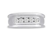 Men s 1 2ct Diamond Ring In 10K White Gold I J K I1 I2