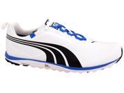 New 2013 Mens PUMA Faas Lite Golf Shoes White Black Brilliant Blue Size 8.5 M