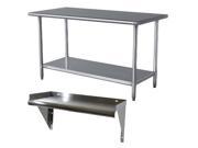 Buffalo SSWSET Stainless Steel Work Table with Shelf
