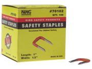 King Safety Products 70102 100 Count 1 2 in Orange Insulating Safety Staples