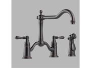 Brizo 62536LF RB Tresa Venetian Bronze Two Handle Bridge Kitchen Faucet with Spr