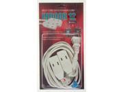 Coleman Cable 9418 12 Foot Split Cube Tap Indoor Extension Cord