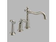 Delta 155 SS DST Victorian Single Handle Side Sprayer Kitchen Faucet in Stainles